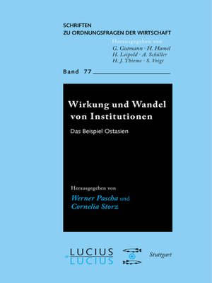 cover image of Wirkung und Wandel von Institutionen